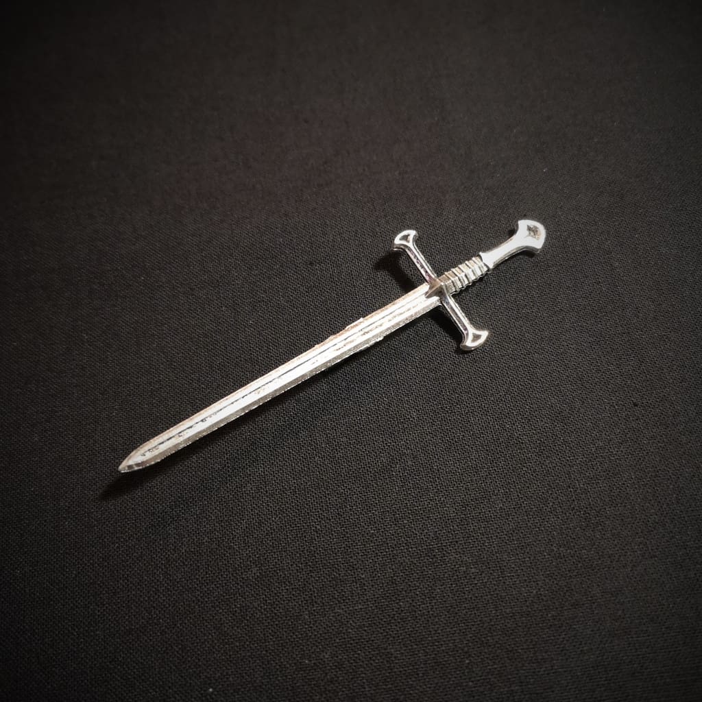 Medieval sword brooch Baguette Magick