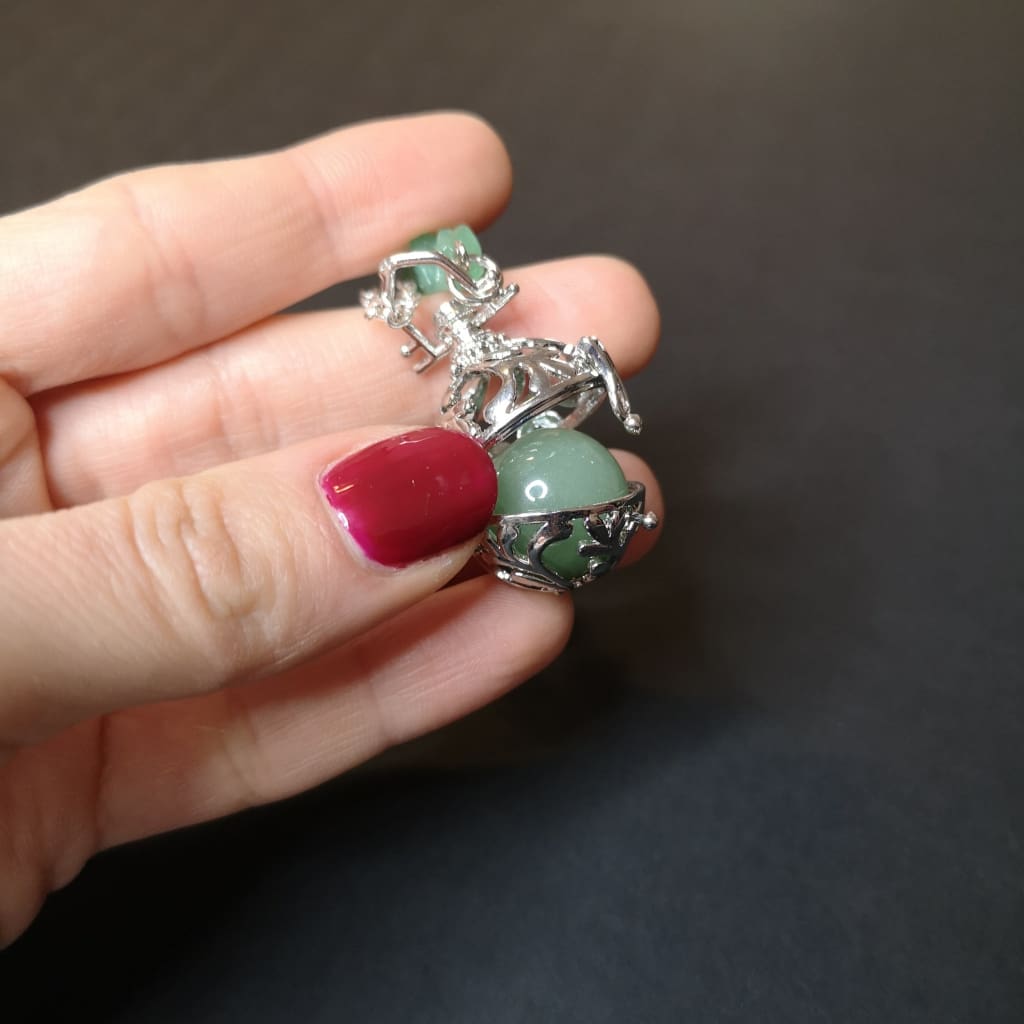 Aventurine locket necklace Baguette Magick