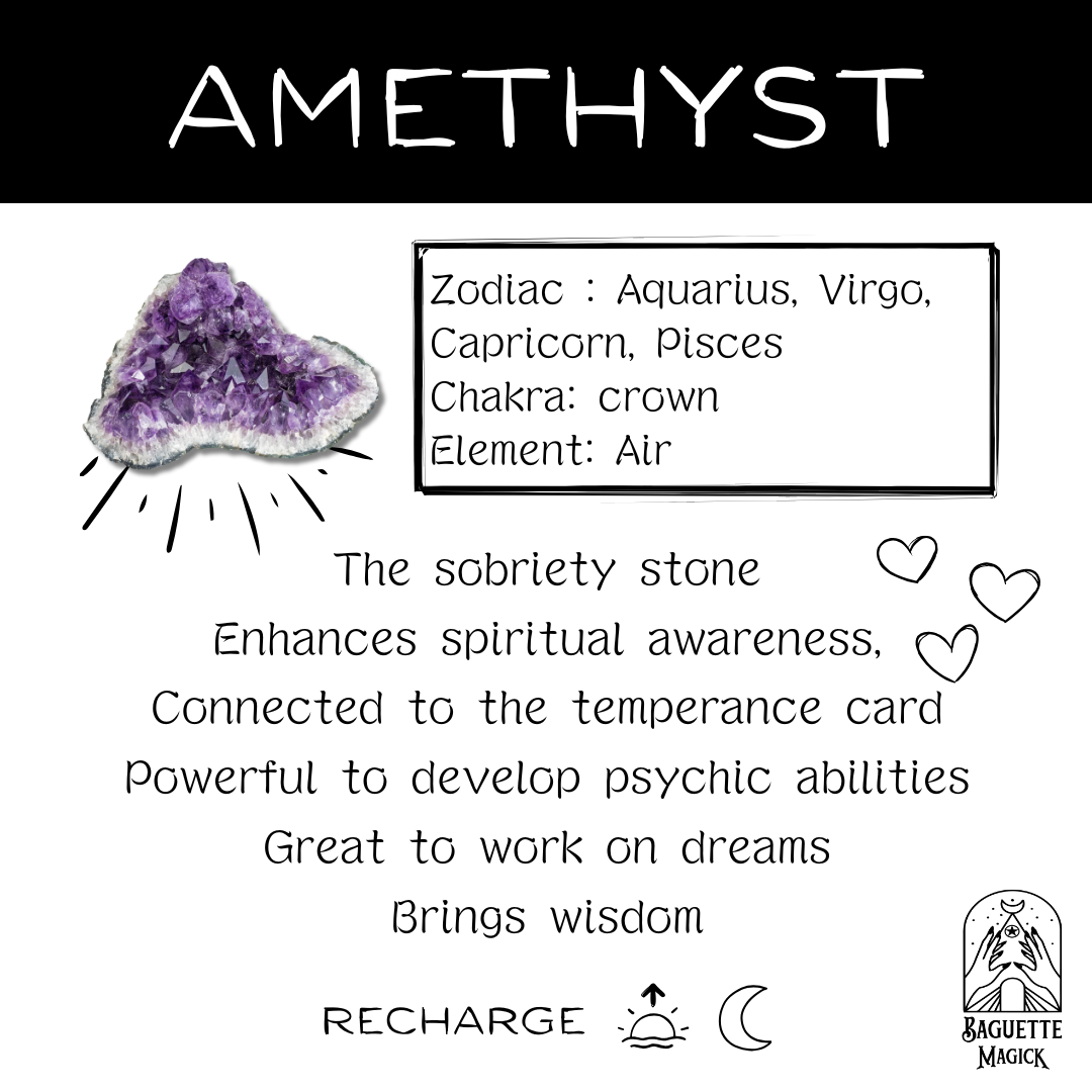 Amethyst and hand holding a lotus Sephoroton dowsing pendulum Baguette Magick