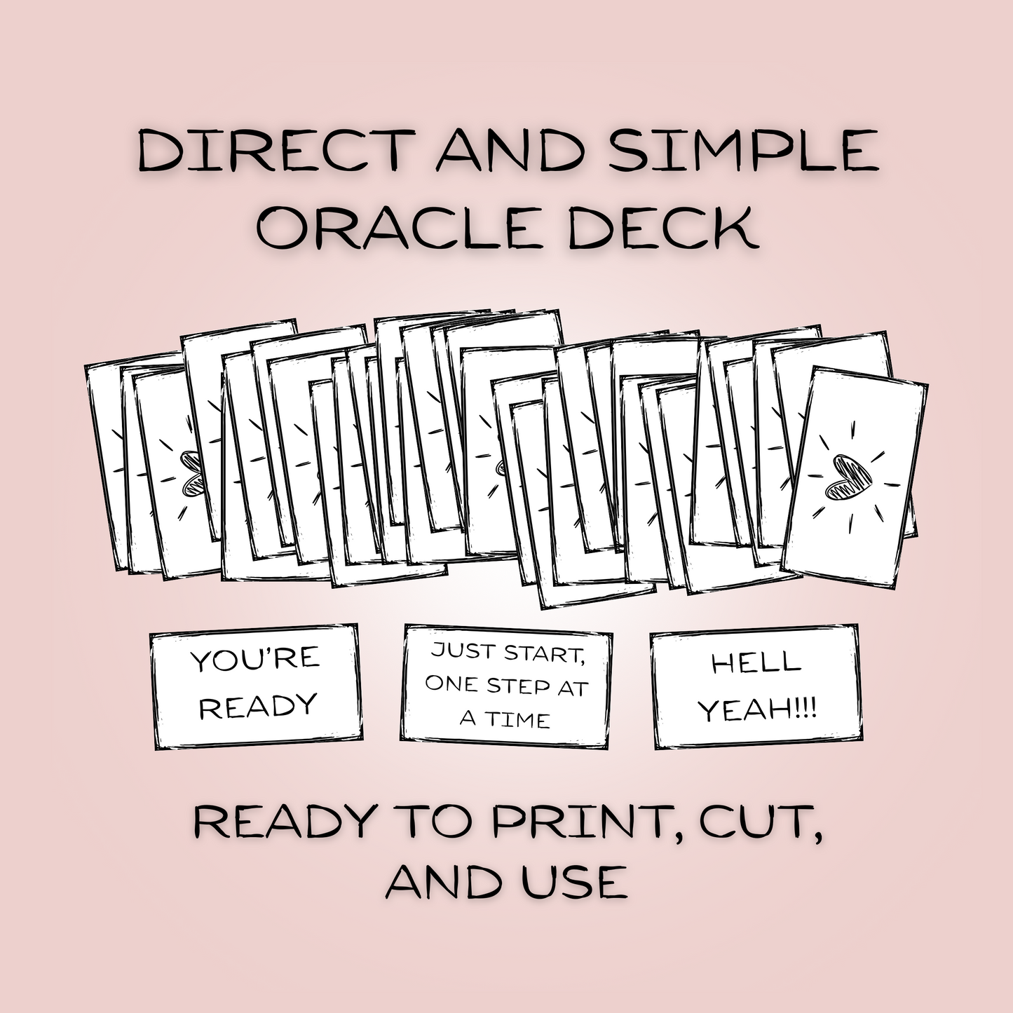 Jeu d'oracle simple et direct : un jeu imprimable à utiliser seul ou combiné avec d'autres outils de divination
