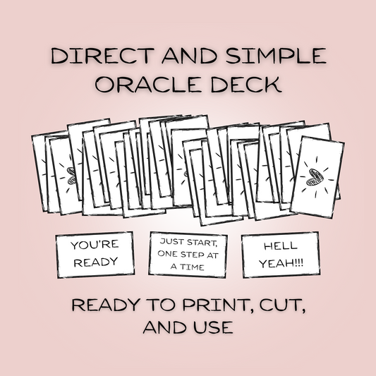 Jeu d'oracle simple et direct : un jeu imprimable à utiliser seul ou combiné avec d'autres outils de divination