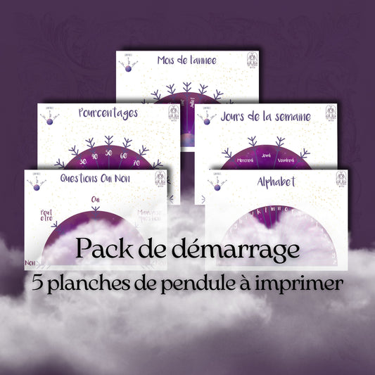 Pack de démarrage : 5 planches de pendule édition "galactic" langue française Baguette Magick