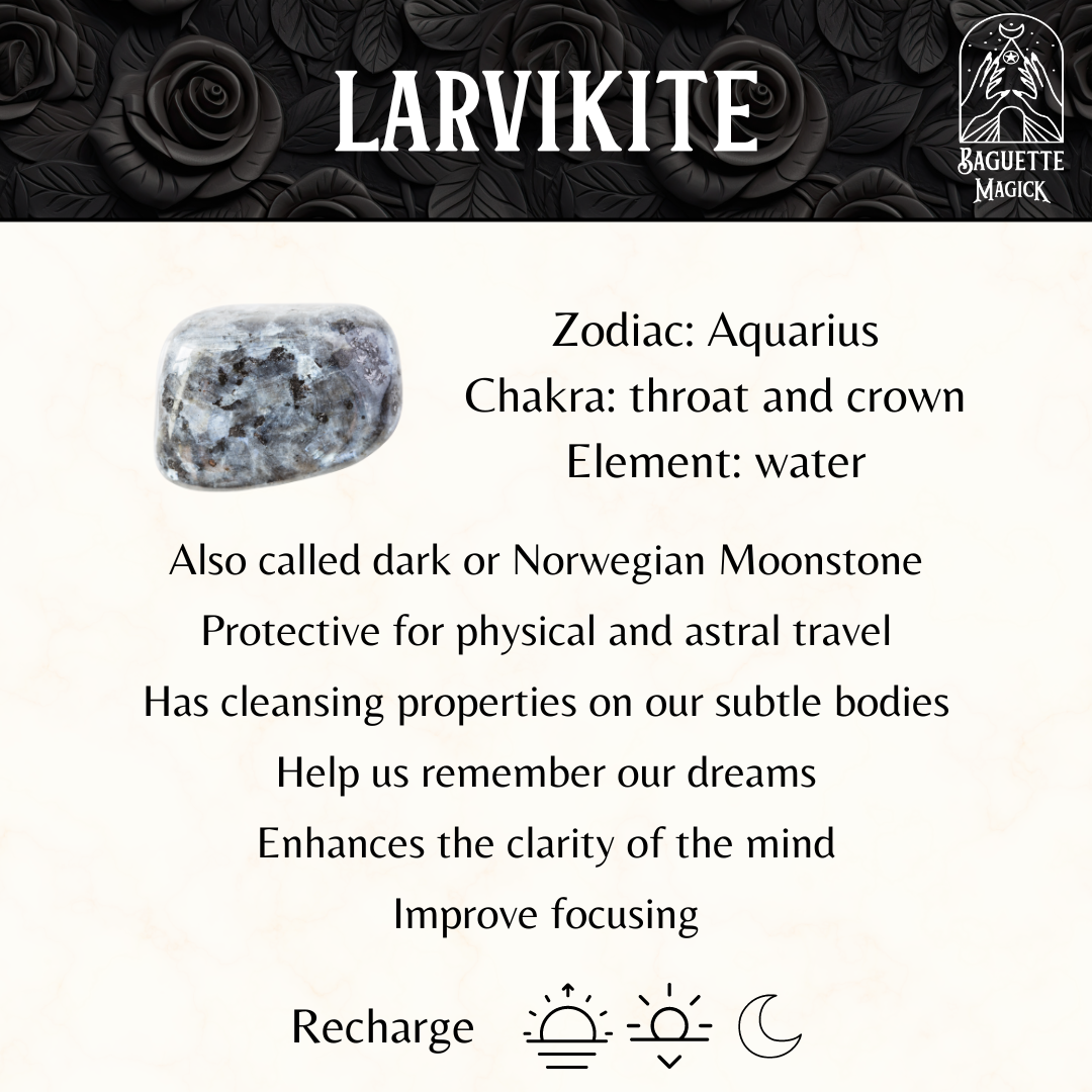 Larvikite and lotus spiritual teardrop earrings Baguette Magick
