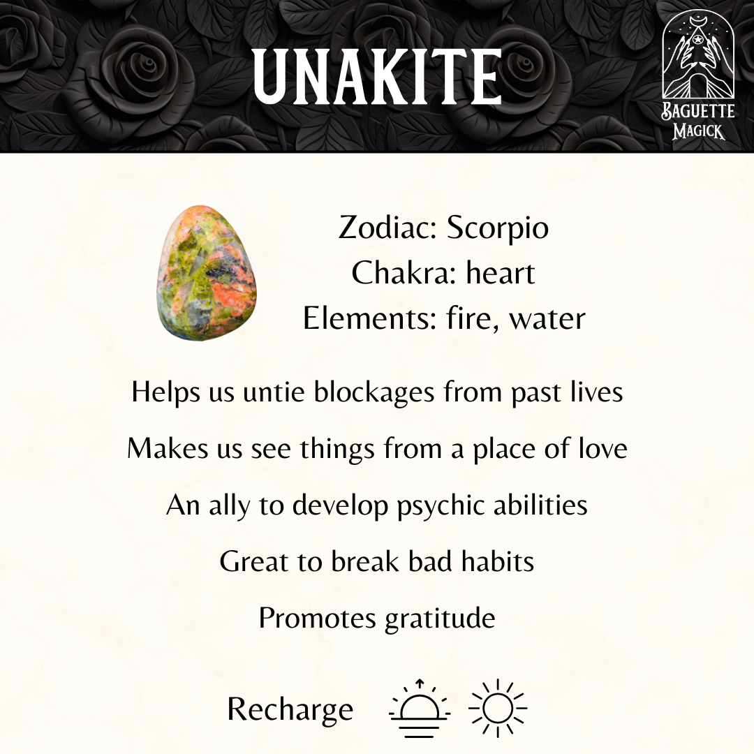 Unakite and pentacle pendulum necklace Baguette Magick