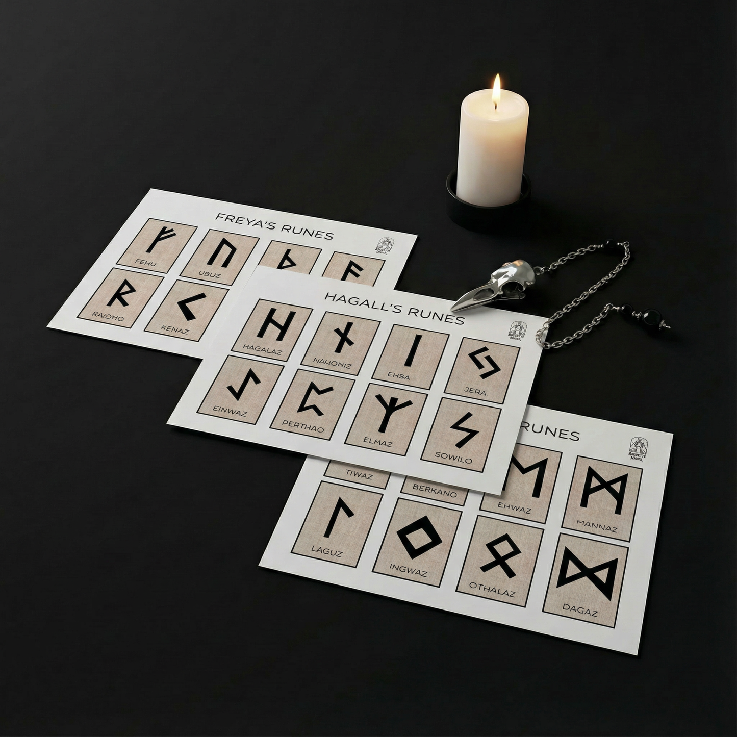 Printable rune cards Baguette Magick
