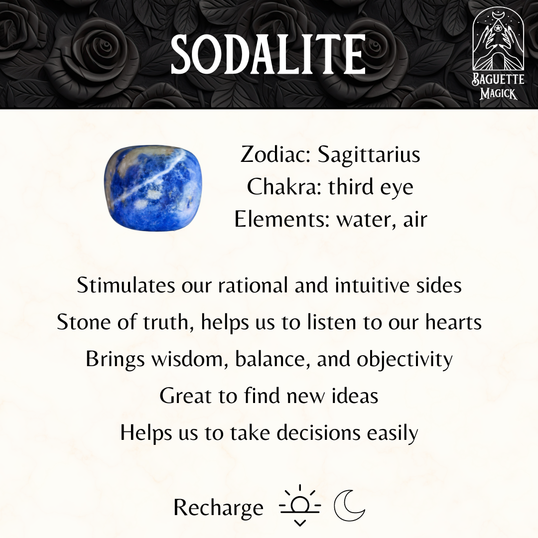 Sodalite and pentacle dowsing pendulum Baguette Magick