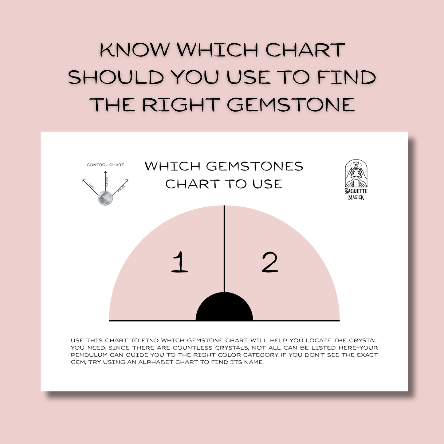 Gemstones printable pendulum charts Baguette Magick