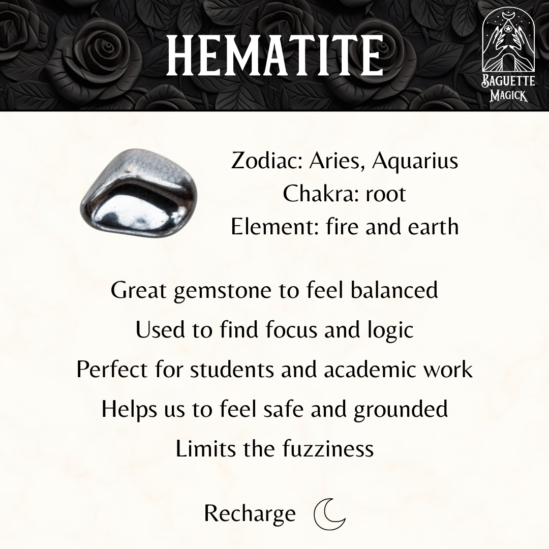 Quartz and hematite hand pendulum Baguette Magick