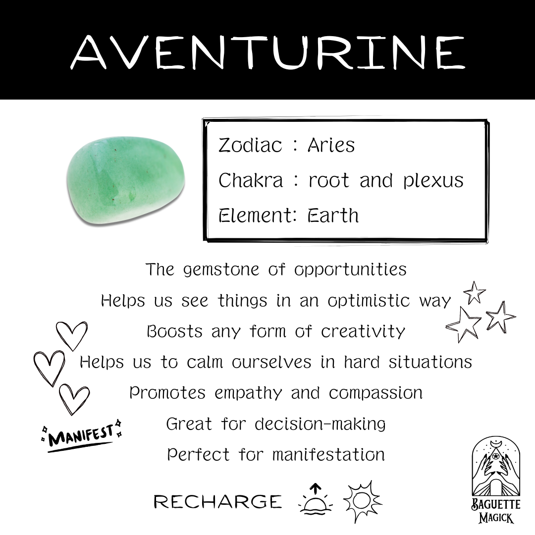 Aventurine and quartz Moon pendulum