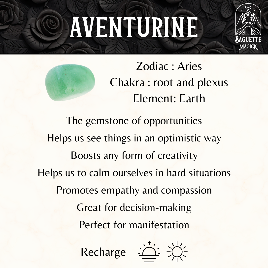 Aventurine and pentacle wiccan pendulum Baguette Magick