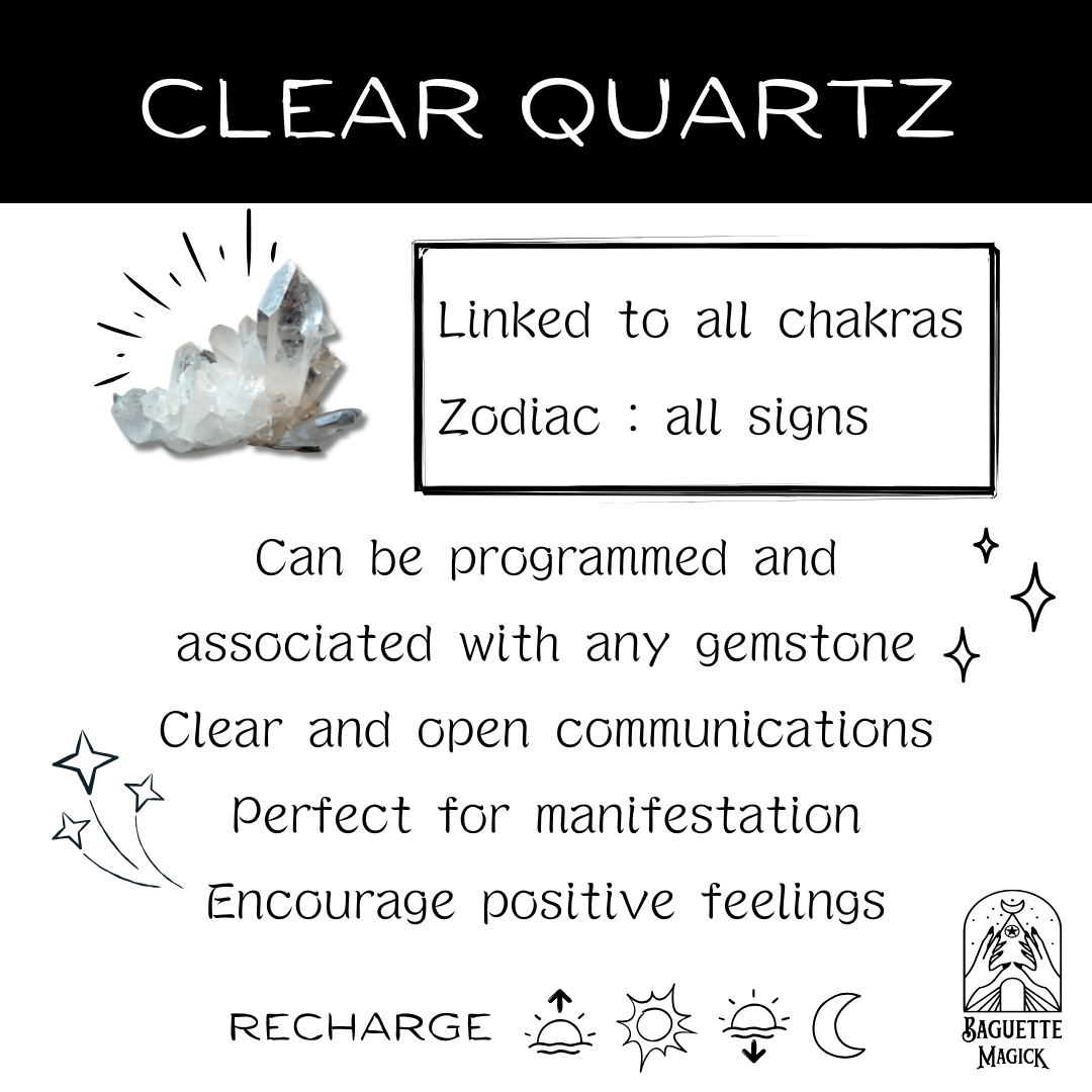 Pendule quartz clair et triquetra