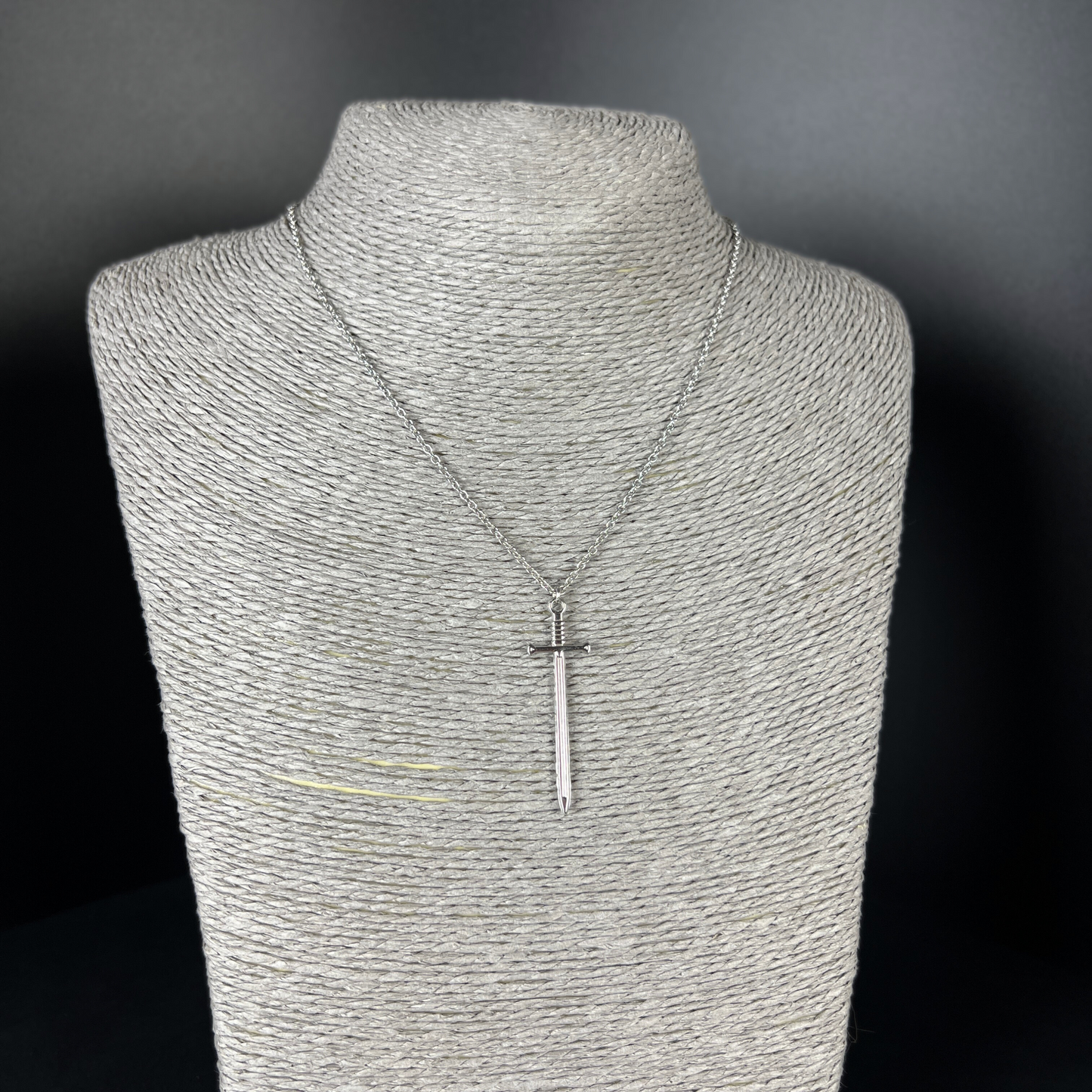 Sword fantasy necklace, stainless steel Baguette Magick