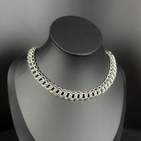 Half Persian chainmail choker stainless steel necklace Baguette Magick