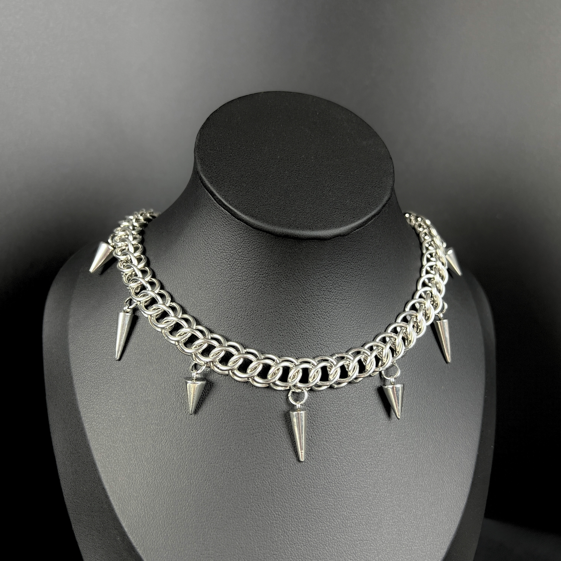 アクセサリー \"thron choker\" archive chainmail punk thron choker archive chainmail punk