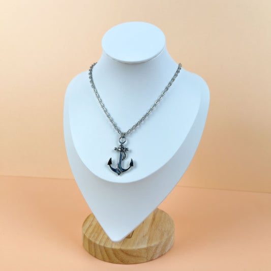 Marine anchor necklace, stainless steel Baguette Magick