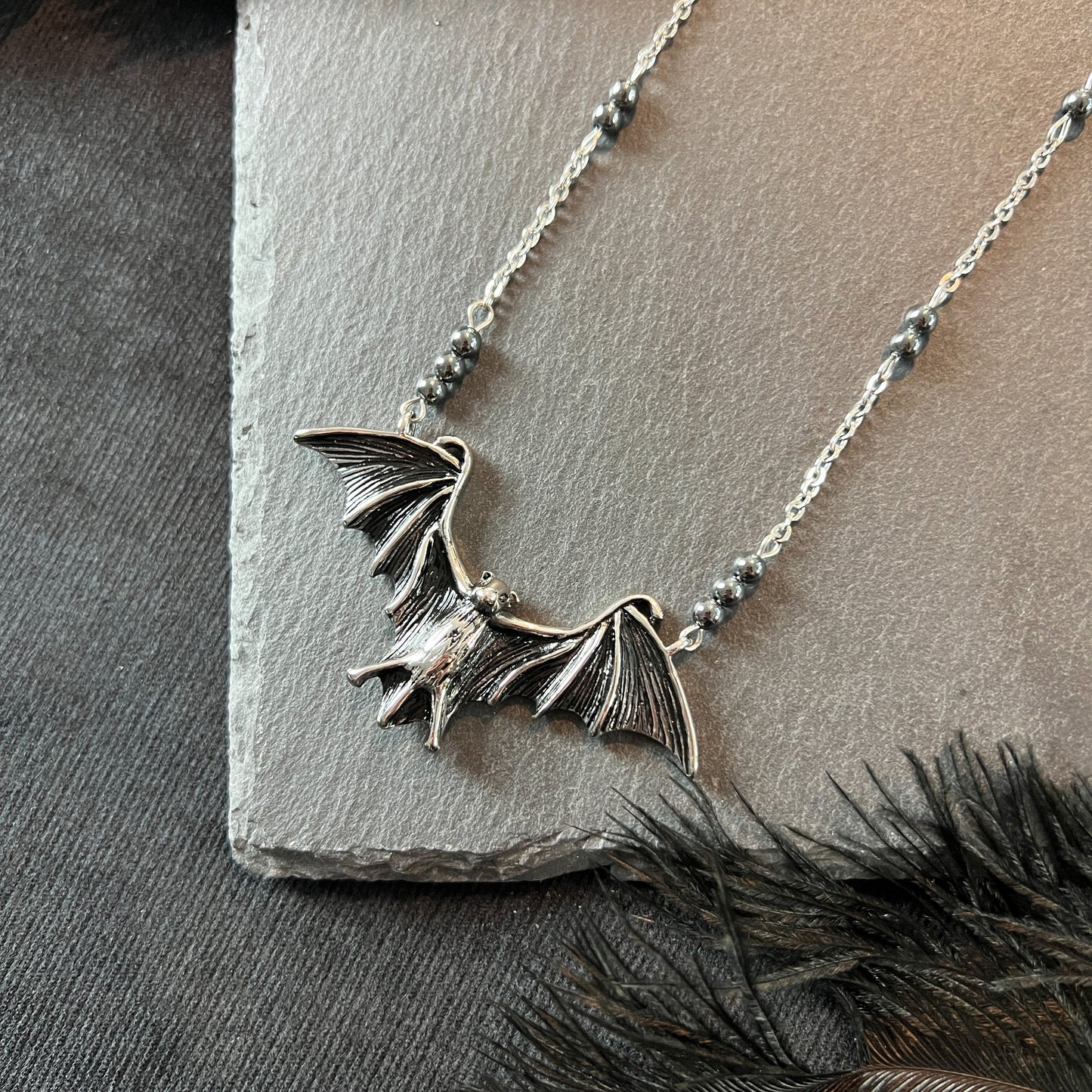 gothic bat necklace witch gift Halloween whimsigoth jewelry