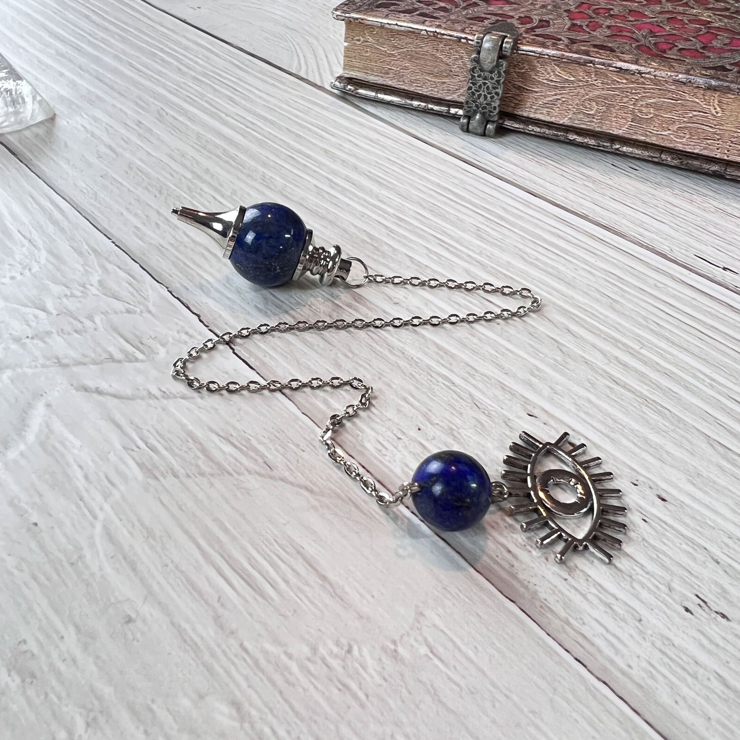 Lapis lazuli and third eye Sephoroton dowsing pendulum Baguette Magick