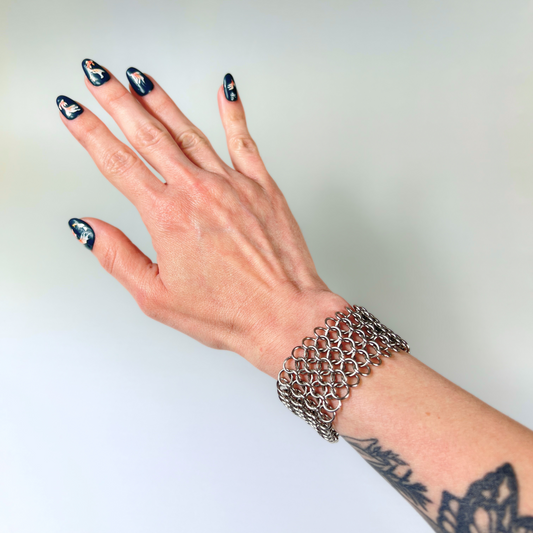 Chainmail bracelet European 4 in 1 cuff