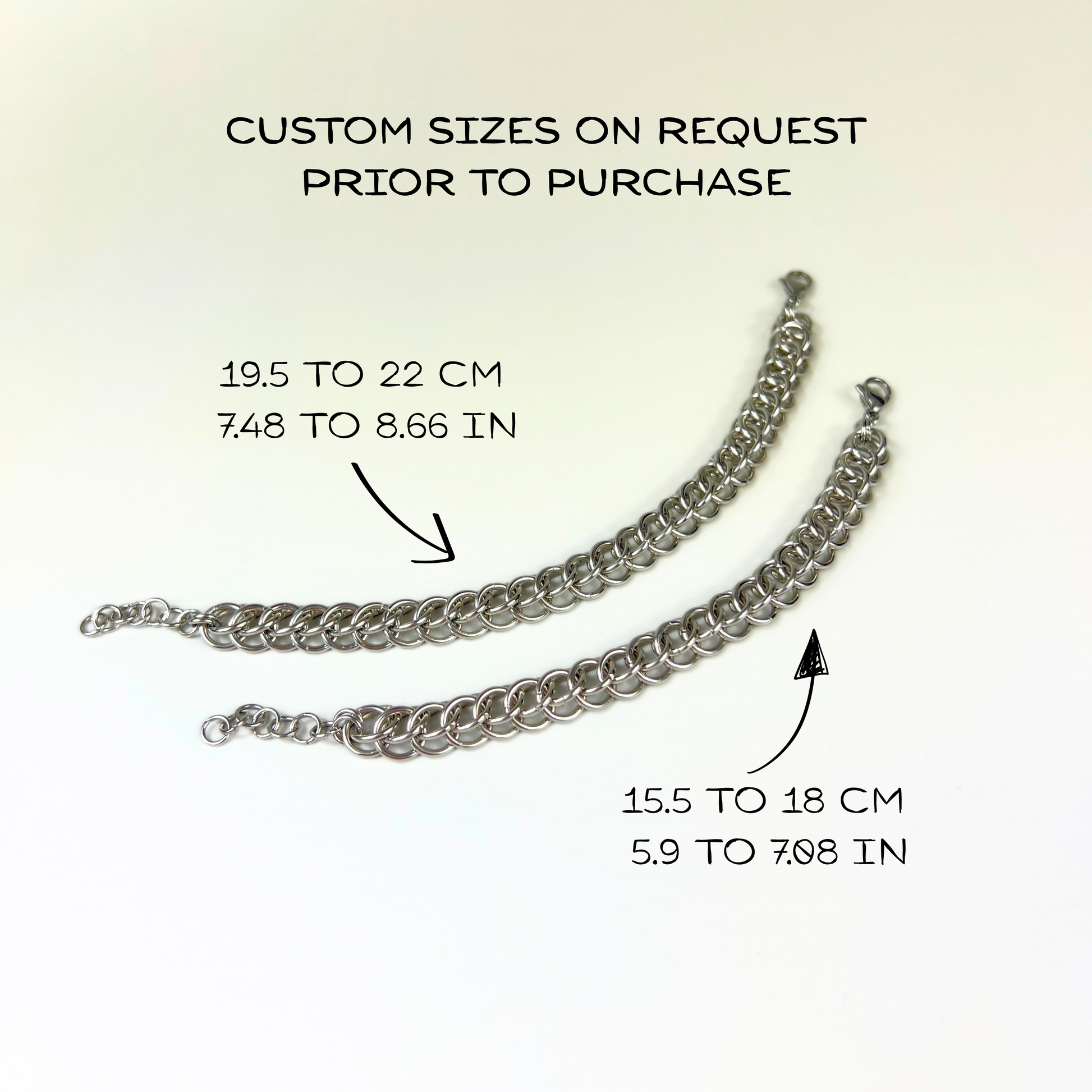 Half Persian classic chainmail bracelet Baguette Magick