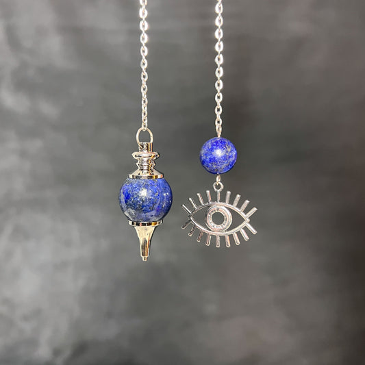 Lapis lazuli and third eye Sephoroton dowsing pendulum Baguette Magick