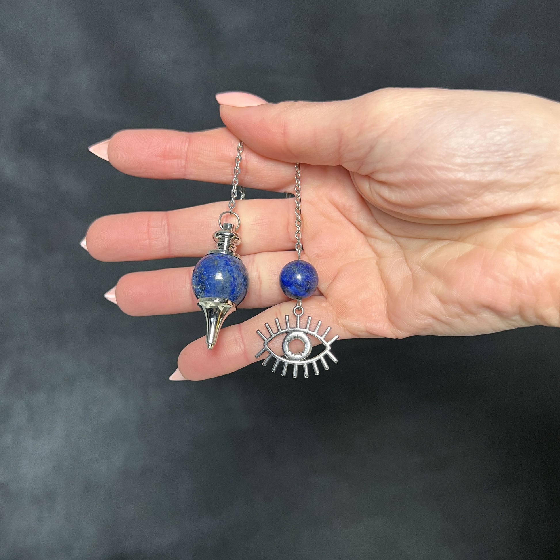 Lapis lazuli and third eye Sephoroton dowsing pendulum Baguette Magick