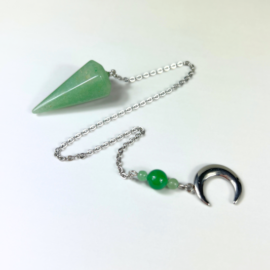 Aventurine Moon crescent pendulum Baguette Magick