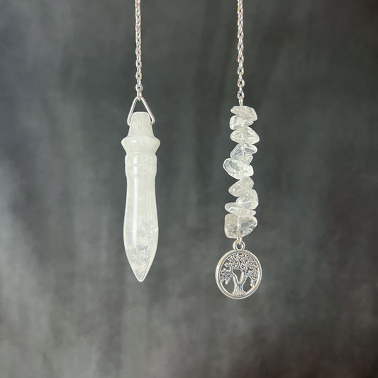 Egyptian Thot pendulum clear quartz and tree of life Baguette Magick