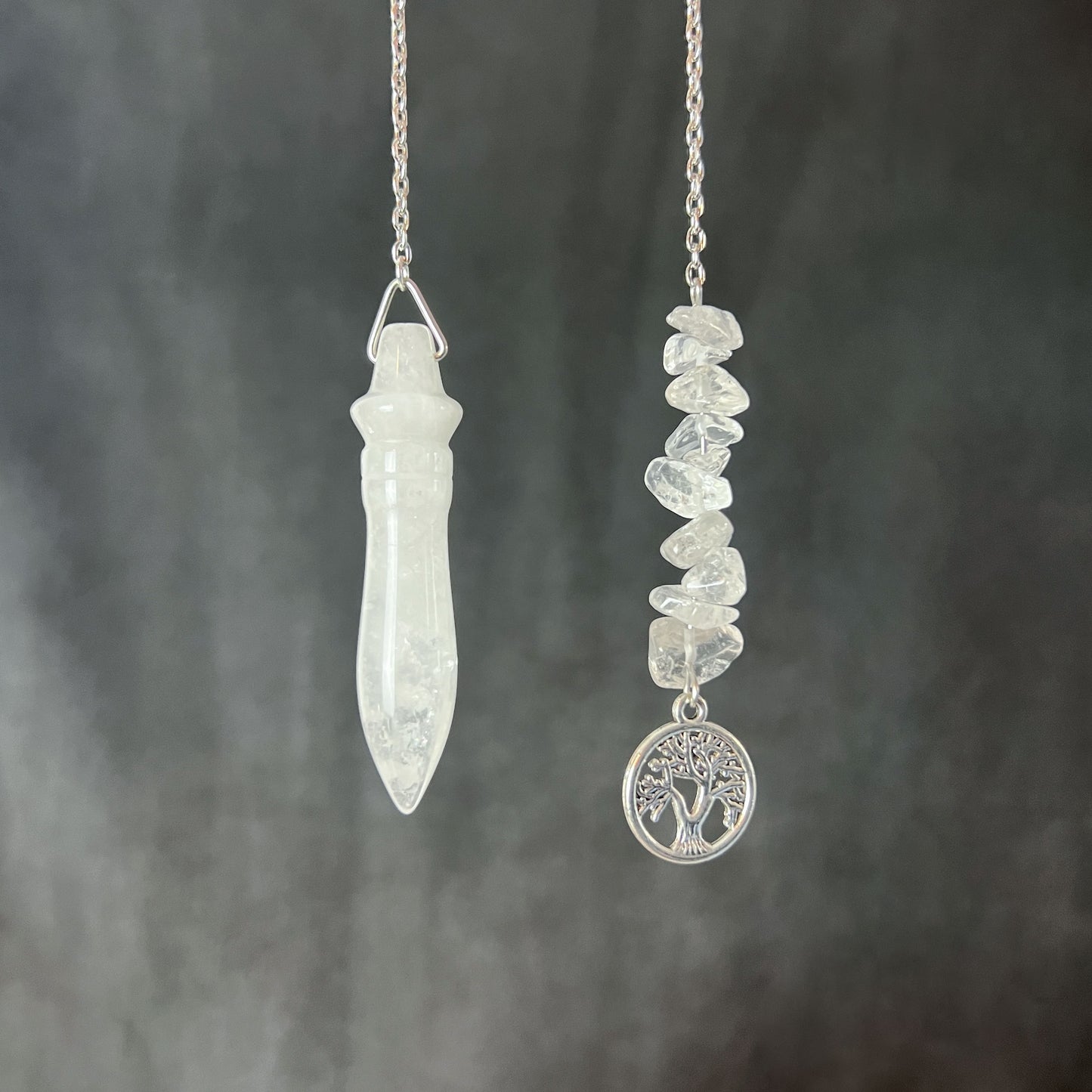 Egyptian Thot pendulum clear quartz and tree of life Baguette Magick