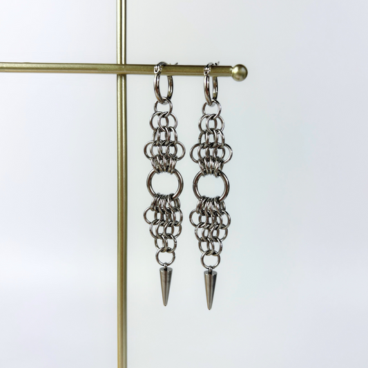 European 4 in 1 chainmail earrings