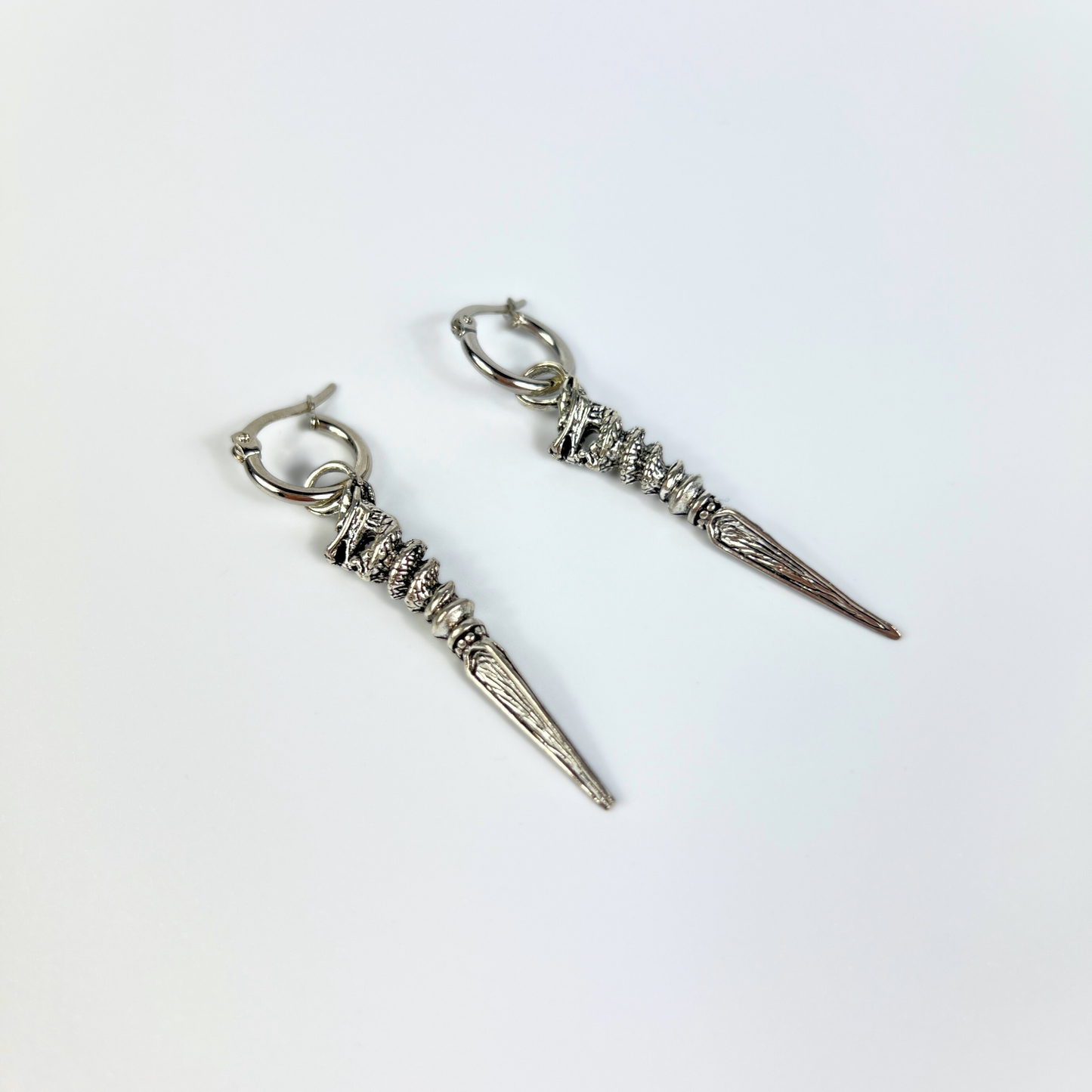 Dragon daggers hoops earrings