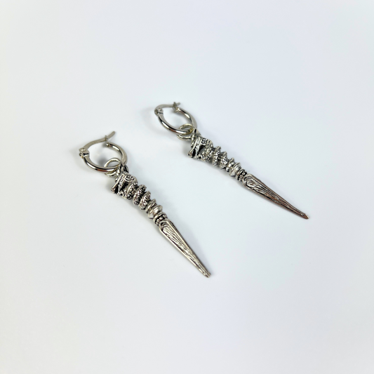 Dragon daggers hoops earrings