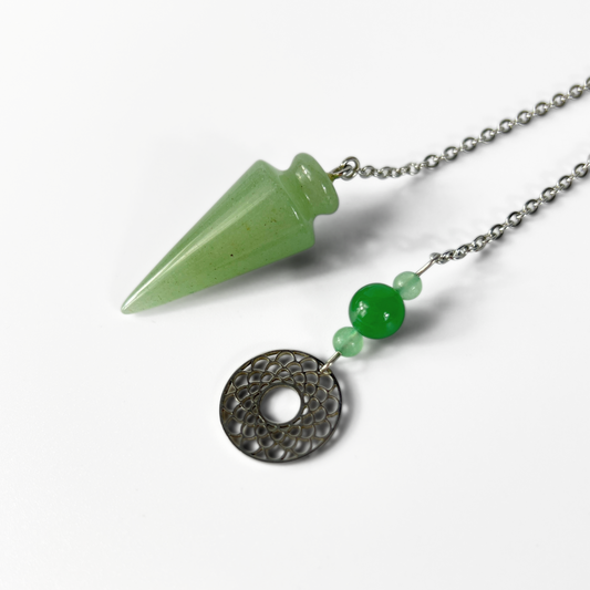 Aventurine pendulum with a geometric charm Baguette Magick