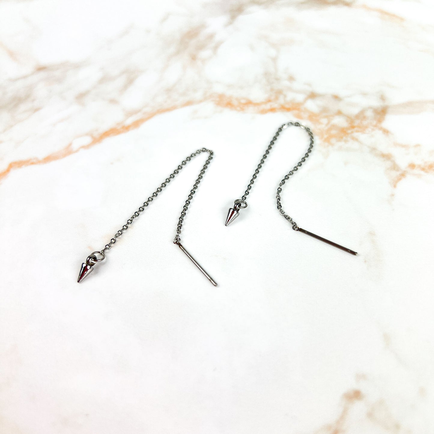 Spikes threader stainless steel earrings Baguette Magick
