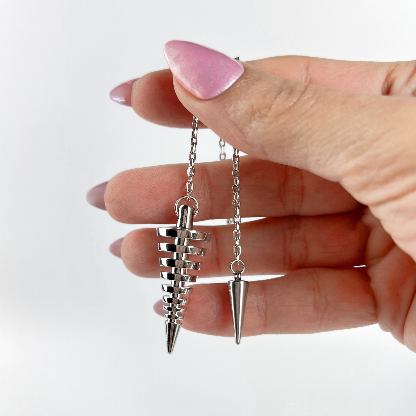 9 rings coils metal dowsing divination pendulum