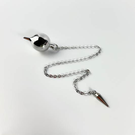 Round teardrop pendulum, classic divination tool for dowsing, spike charm