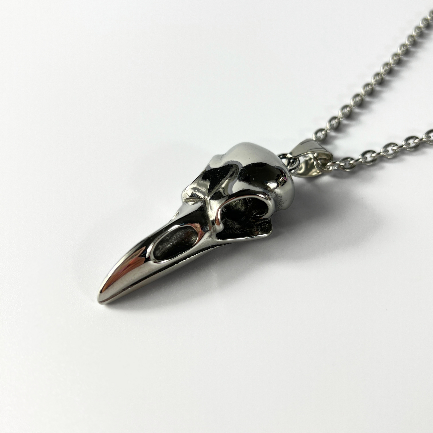 Collier gothique crâne d'oiseau