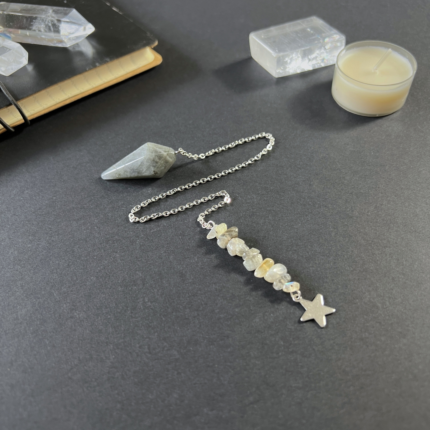 Labradorite and star divination pendulum