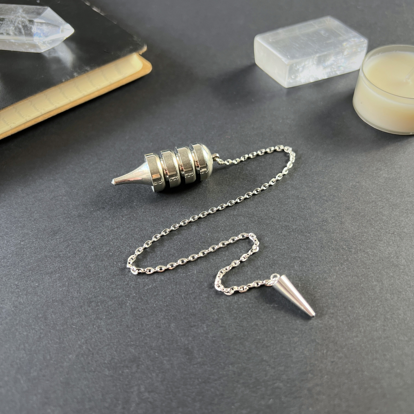 Egyptian Osiris metal dowsing and healing pendulum