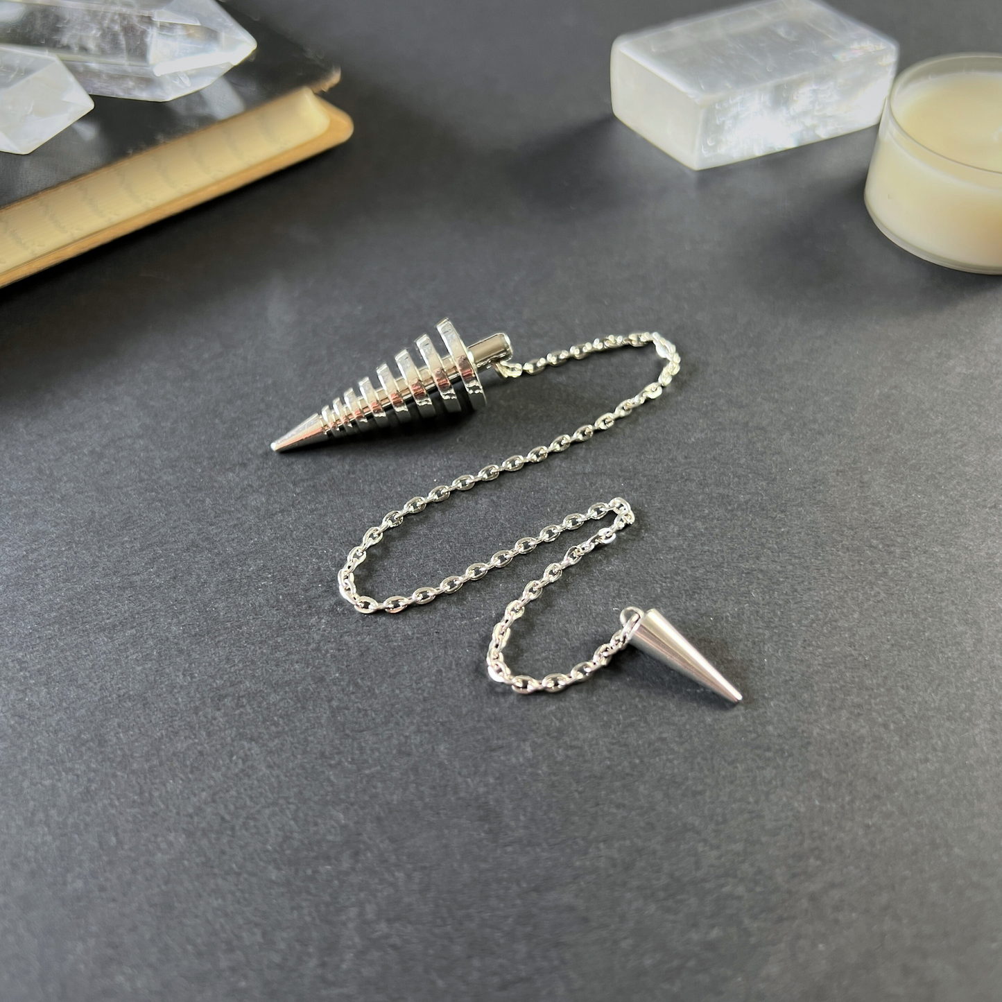 9 rings coils metal dowsing divination pendulum