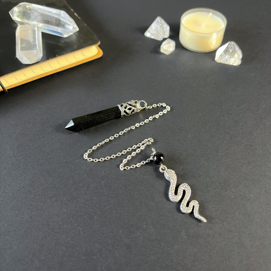 Onyx and snake dowsing pendulum