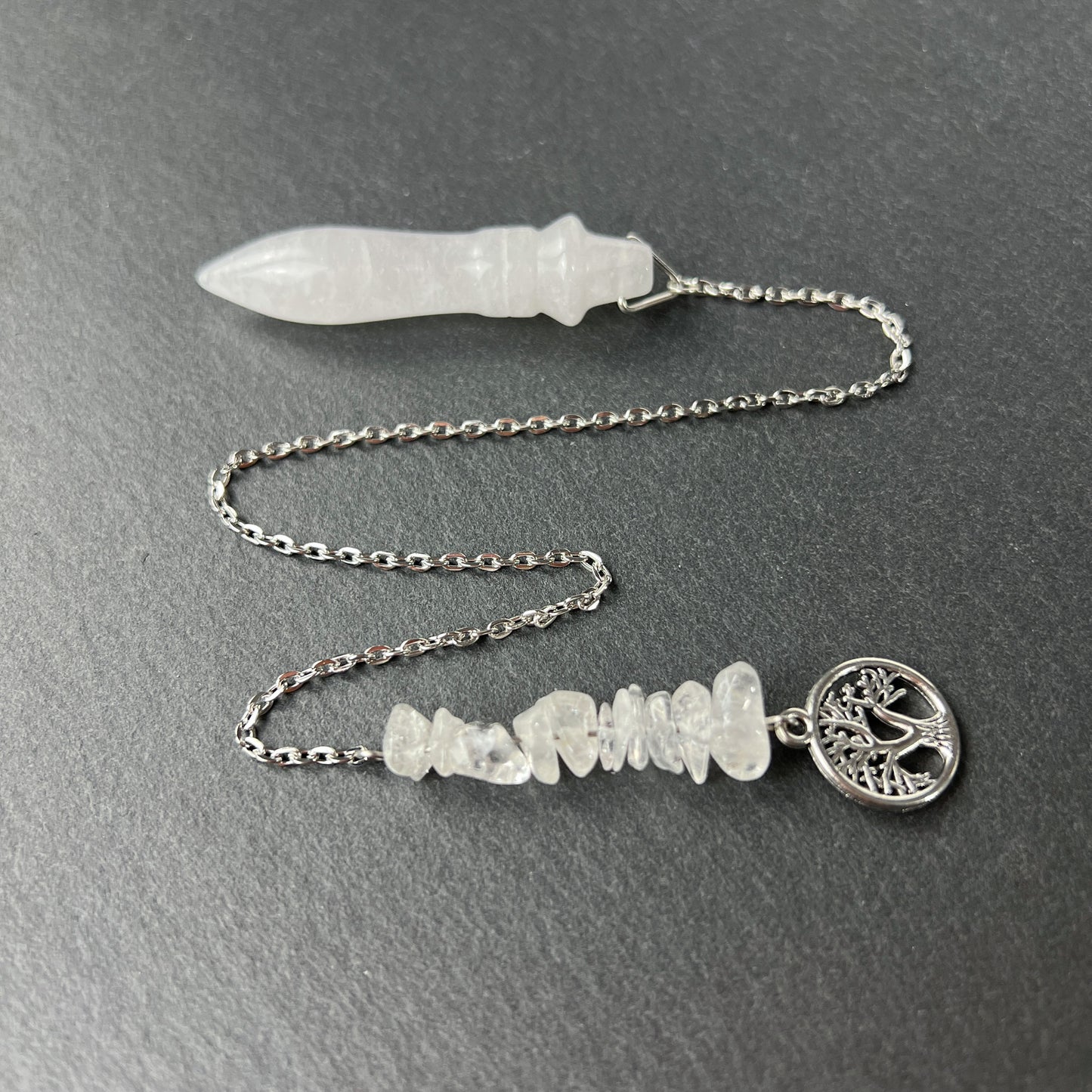 Egyptian Thot pendulum clear quartz and tree of life Baguette Magick