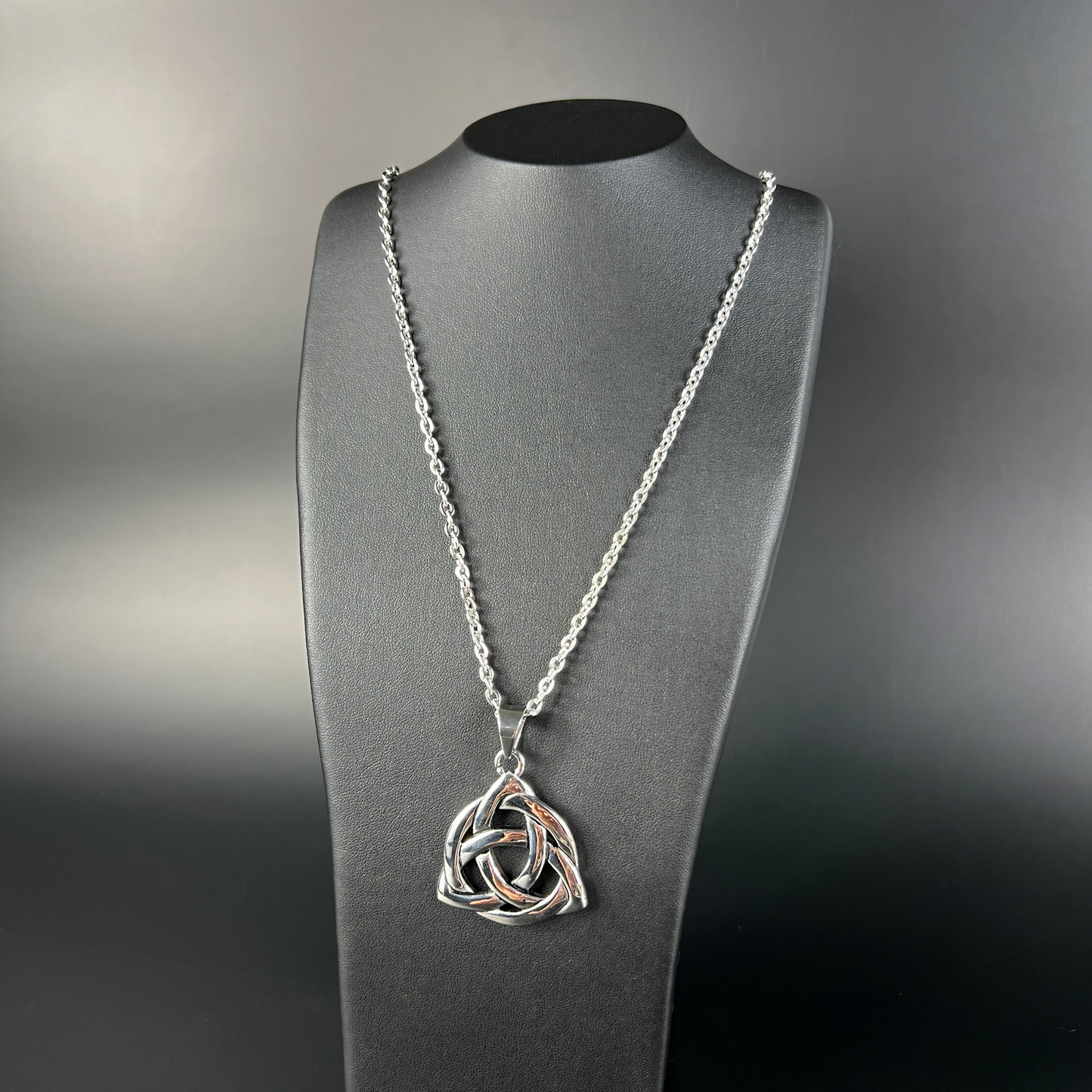 Big triquetra Celtic stainless steel pagan necklace Baguette Magick