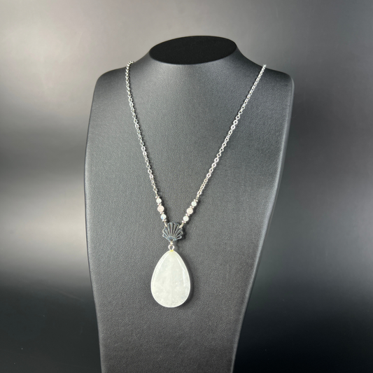 Aphrodite necklace quartz, moonstone, rose quartz