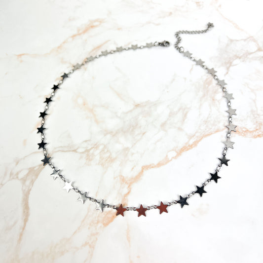 Stars chain necklace made of stainless steel Baguette Magick