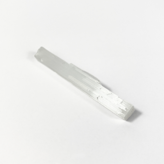 Selenite stick gemstone wand for lithotherapy, altar or crystal grid Baguette Magick