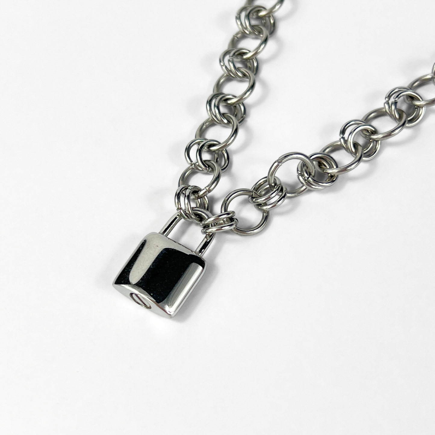 Padlock choker necklace, memorial pendant