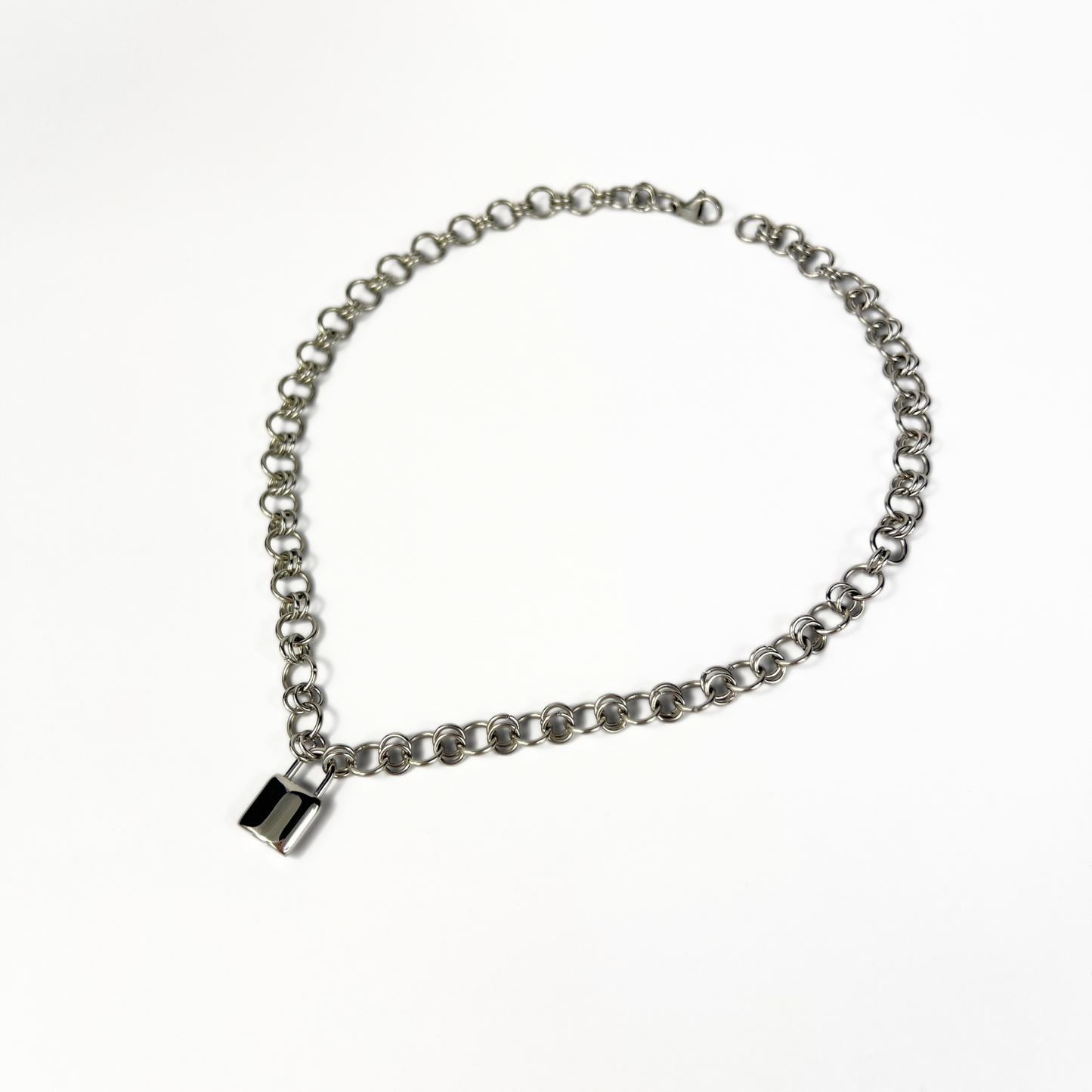 Padlock choker necklace, memorial pendant