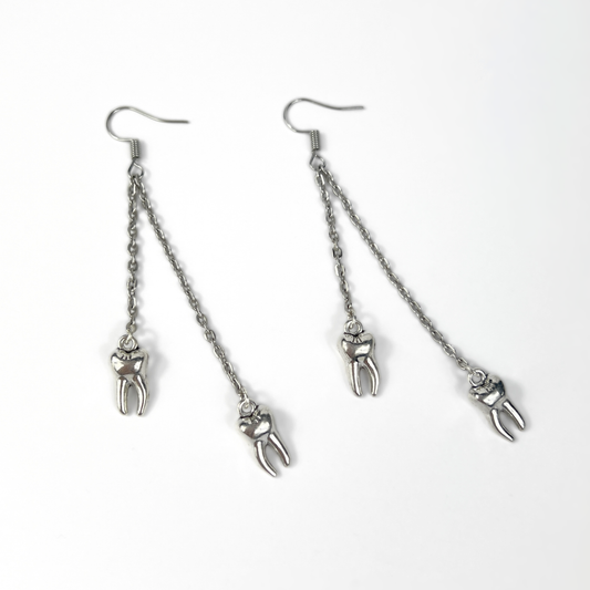 Gothic teeth earrings