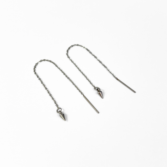 Spikes threader earrings