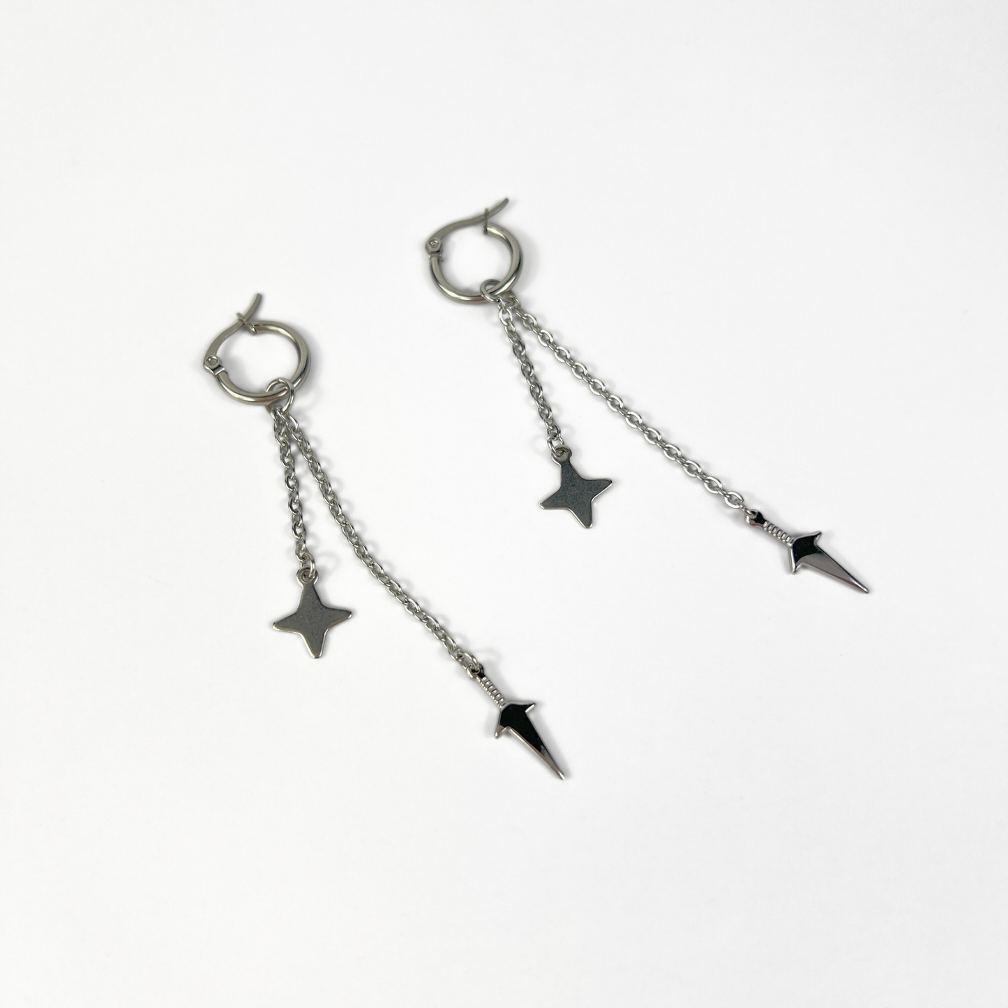 Kunai and shuriken earring, Mono or Pair